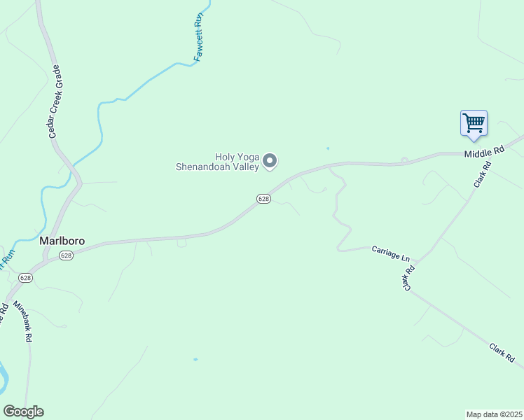 map of restaurants, bars, coffee shops, grocery stores, and more near 6801 Middle Road in Middletown