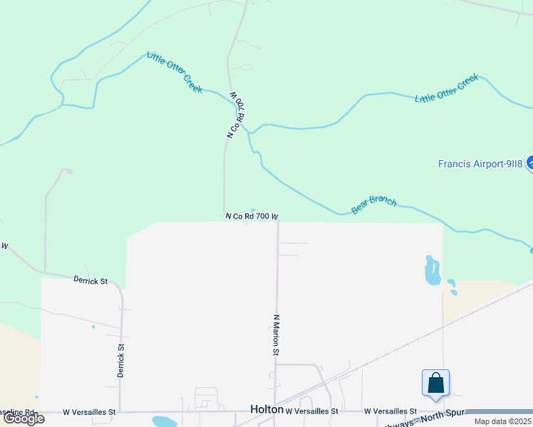 map of restaurants, bars, coffee shops, grocery stores, and more near 562 North Co Road 700 West in Holton