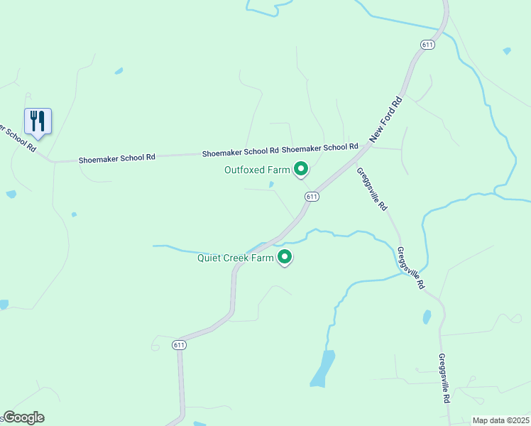 map of restaurants, bars, coffee shops, grocery stores, and more near 19311 Telegraph Springs Road in Purcellville
