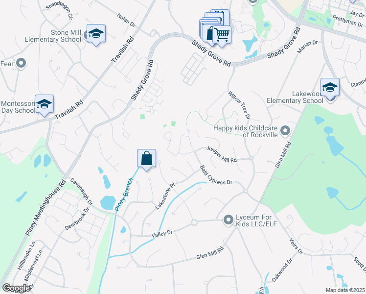 map of restaurants, bars, coffee shops, grocery stores, and more near 13803 Lambertina Place in Rockville