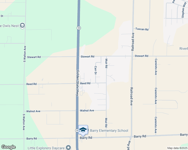 map of restaurants, bars, coffee shops, grocery stores, and more near 2973 Carr Drive in Yuba City