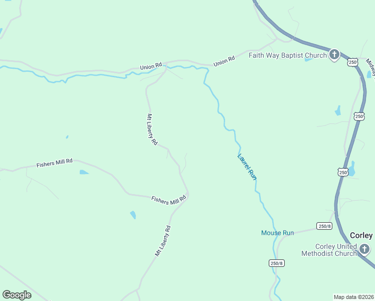 map of restaurants, bars, coffee shops, grocery stores, and more near 613 Mount Liberty Road in Philippi