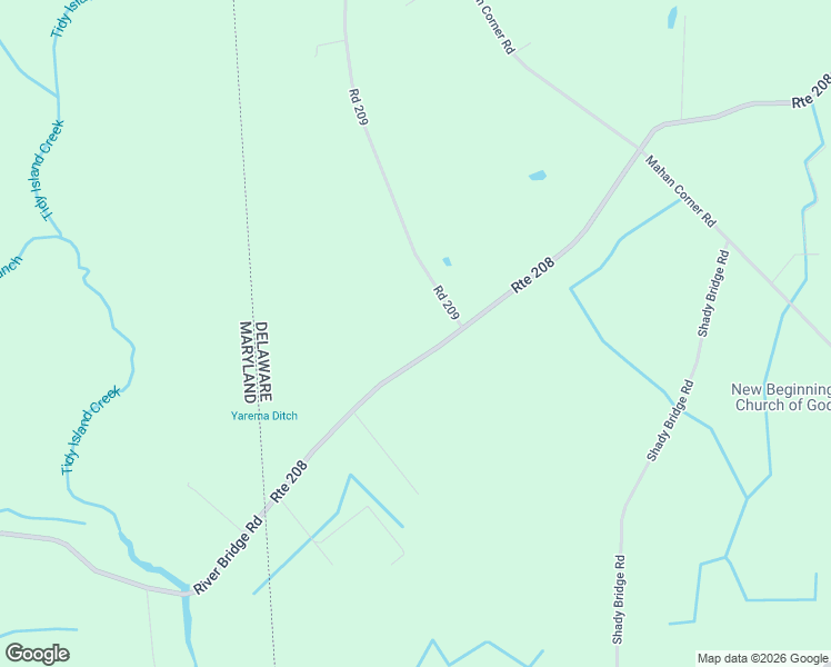 map of restaurants, bars, coffee shops, grocery stores, and more near 77 Road 209 in Marydel