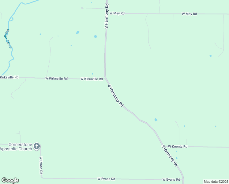 map of restaurants, bars, coffee shops, grocery stores, and more near 6555 South Harmony Road in Bloomington