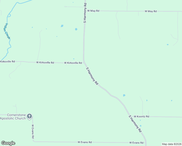 map of restaurants, bars, coffee shops, grocery stores, and more near 6555 South Harmony Road in Bloomington