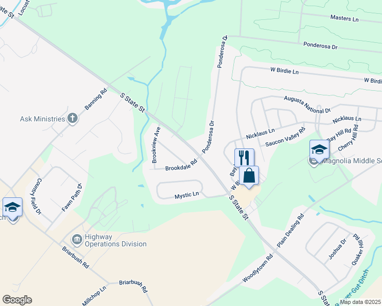 map of restaurants, bars, coffee shops, grocery stores, and more near 4304 South State Street in Kent County