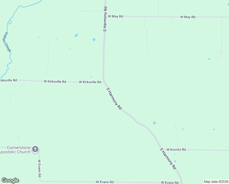 map of restaurants, bars, coffee shops, grocery stores, and more near 6555 South Harmony Road in Bloomington