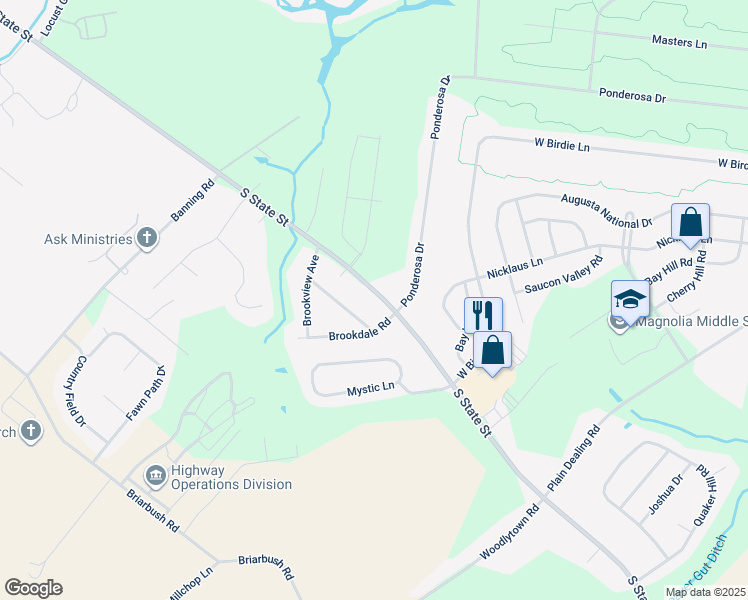 map of restaurants, bars, coffee shops, grocery stores, and more near 4304 South State Street in Kent County