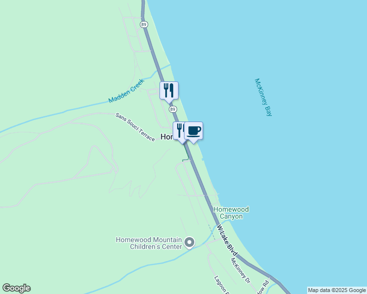 map of restaurants, bars, coffee shops, grocery stores, and more near 5145 West Lake Boulevard in Homewood