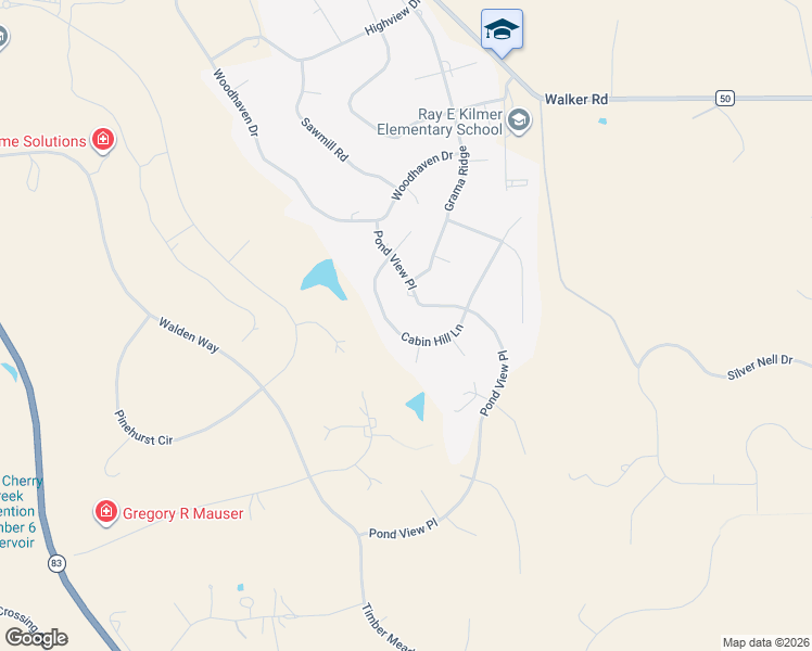 map of restaurants, bars, coffee shops, grocery stores, and more near 17623 Cabin Hill Lane in Colorado Springs