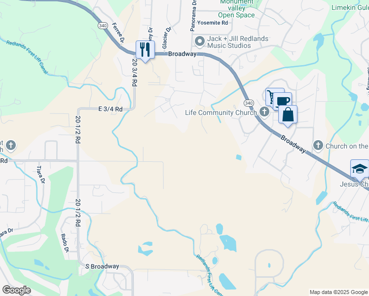 map of restaurants, bars, coffee shops, grocery stores, and more near 2098 East 1/2 Road in Grand Junction