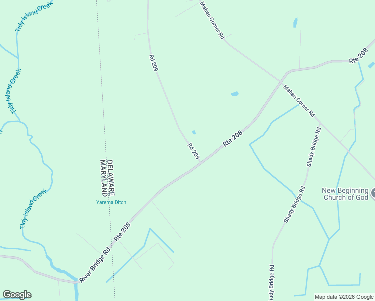 map of restaurants, bars, coffee shops, grocery stores, and more near 77 Road 209 in Marydel