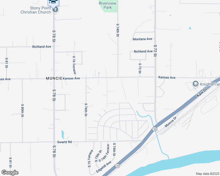 map of restaurants, bars, coffee shops, grocery stores, and more near 7401 Kansas Avenue in Kansas City
