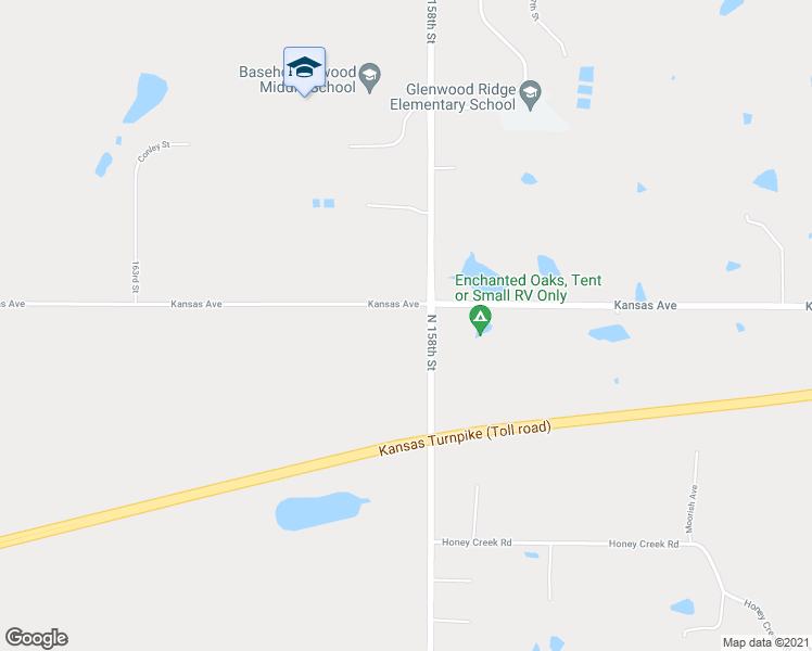 map of restaurants, bars, coffee shops, grocery stores, and more near 17185 158th Street in Bonner Springs
