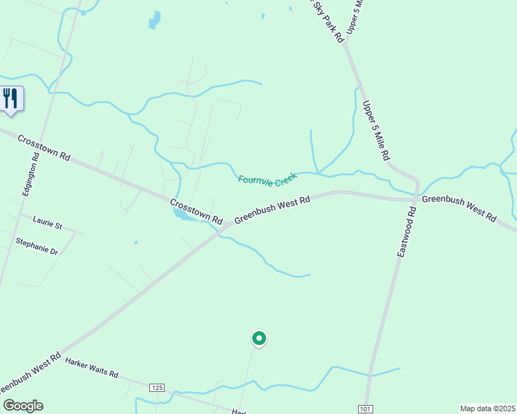 map of restaurants, bars, coffee shops, grocery stores, and more near 2231 Greenbush West Road in Williamsburg