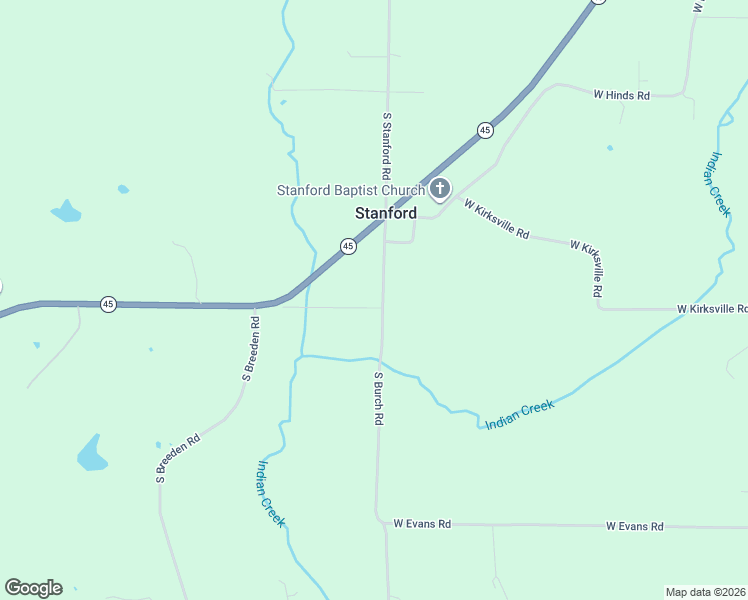 map of restaurants, bars, coffee shops, grocery stores, and more near 6372 South Burch Road in Bloomington