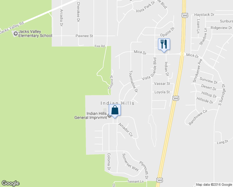 map of restaurants, bars, coffee shops, grocery stores, and more near 3425 Vista Grande Blvd in Carson City