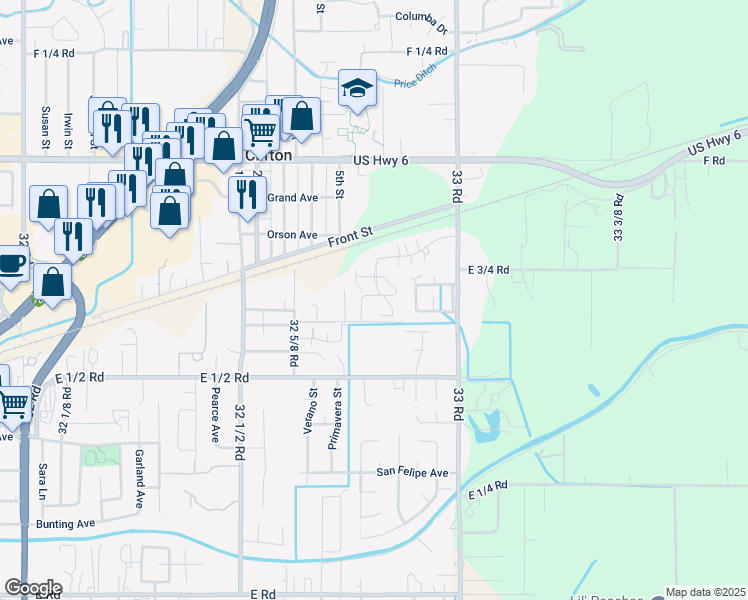 map of restaurants, bars, coffee shops, grocery stores, and more near 549 Globe Willow Drive in Clifton