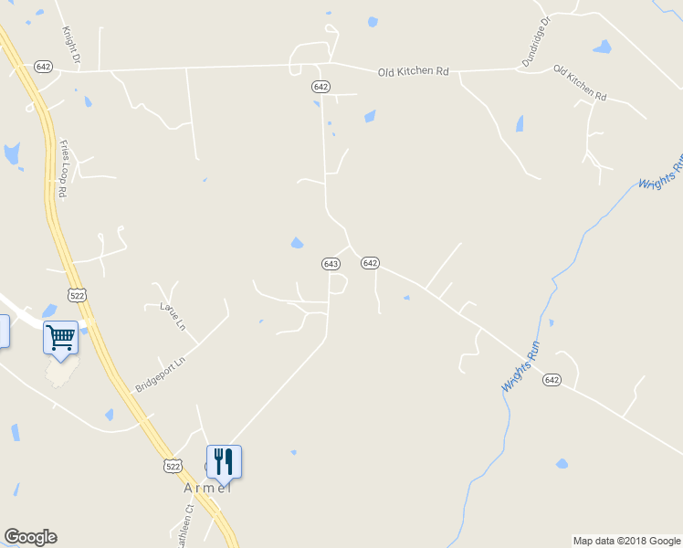 map of restaurants, bars, coffee shops, grocery stores, and more near 151 Ritter Road in Winchester
