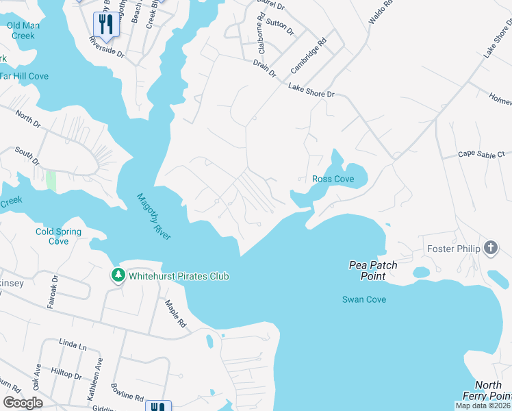 map of restaurants, bars, coffee shops, grocery stores, and more near 523 Lake Shore Drive in Pasadena