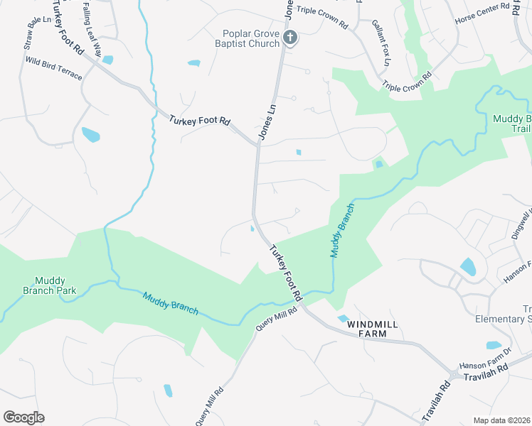 map of restaurants, bars, coffee shops, grocery stores, and more near 14119 Turkey Foot Rd in Gaithersburg