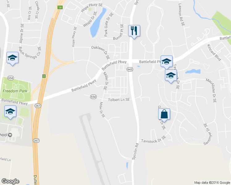 map of restaurants, bars, coffee shops, grocery stores, and more near 336 Pink Azalea Terrace Southeast in Leesburg