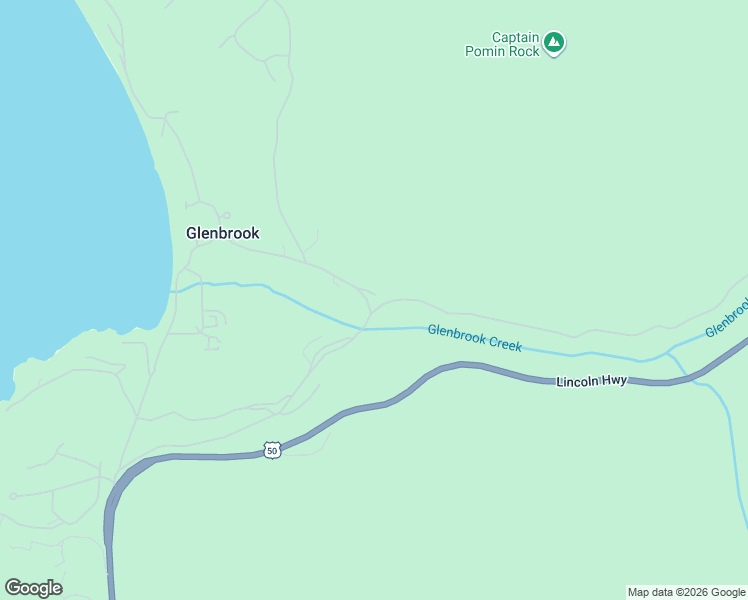 map of restaurants, bars, coffee shops, grocery stores, and more near 256 Old Highway 50 in Glenbrook