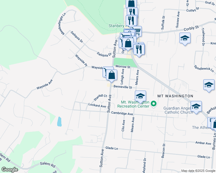 map of restaurants, bars, coffee shops, grocery stores, and more near in Cincinnati