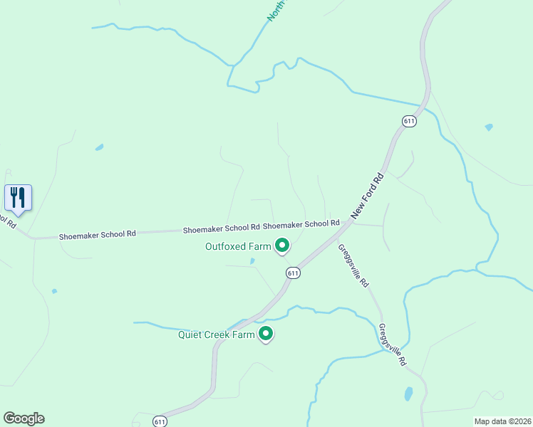 map of restaurants, bars, coffee shops, grocery stores, and more near 36986 Shoemaker School Road in Purcellville