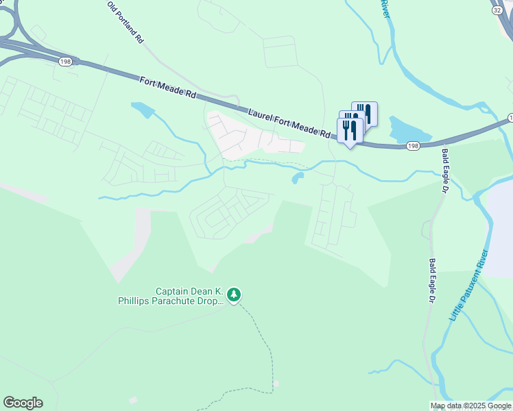 map of restaurants, bars, coffee shops, grocery stores, and more near in Laurel