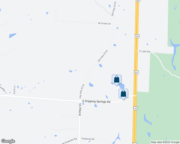 map of restaurants, bars, coffee shops, grocery stores, and more near 11549-11781 Old Highway 63 N in Columbia