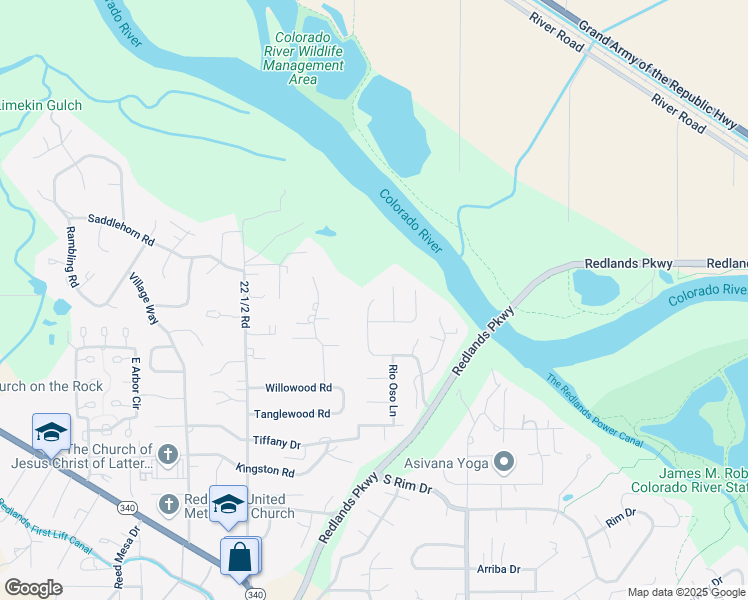 map of restaurants, bars, coffee shops, grocery stores, and more near 932 Rio Linda Lane in Grand Junction