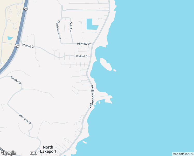 map of restaurants, bars, coffee shops, grocery stores, and more near 4040 Lakeshore Boulevard in Lakeport