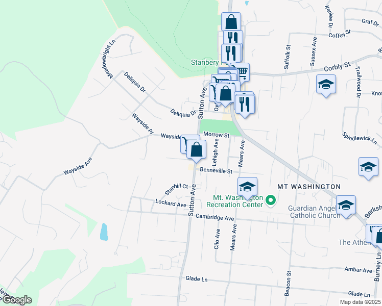 map of restaurants, bars, coffee shops, grocery stores, and more near in Cincinnati