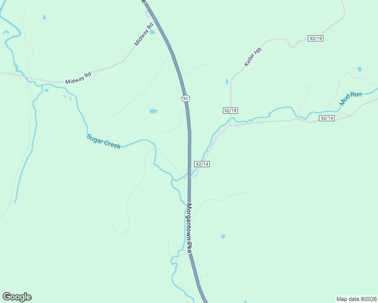 map of restaurants, bars, coffee shops, grocery stores, and more near 280 West Virginia 92 in Belington