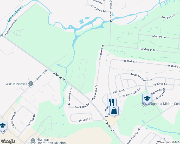 map of restaurants, bars, coffee shops, grocery stores, and more near 239 Remington Drive in Magnolia
