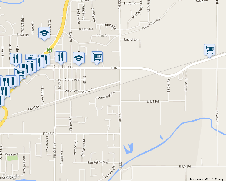 map of restaurants, bars, coffee shops, grocery stores, and more near 3296 Lombardy Lane in Clifton