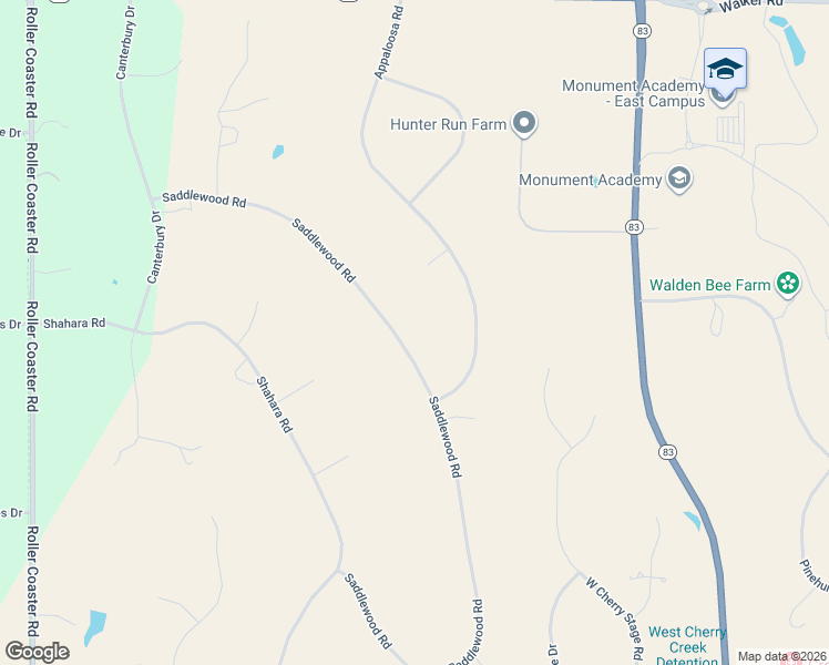 map of restaurants, bars, coffee shops, grocery stores, and more near 17815 Saddlewood Road in Monument