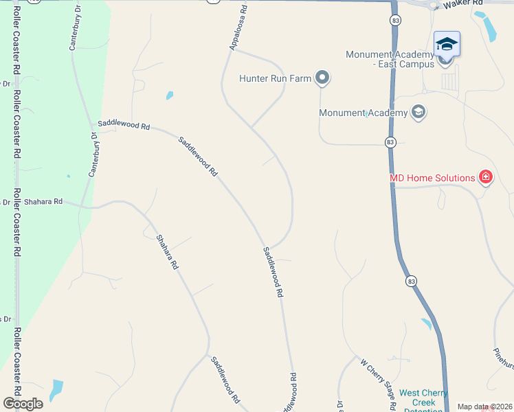 map of restaurants, bars, coffee shops, grocery stores, and more near 17815 Saddlewood Road in Monument