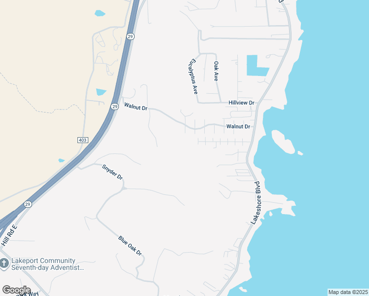 map of restaurants, bars, coffee shops, grocery stores, and more near 501 Island View Drive in Lakeport