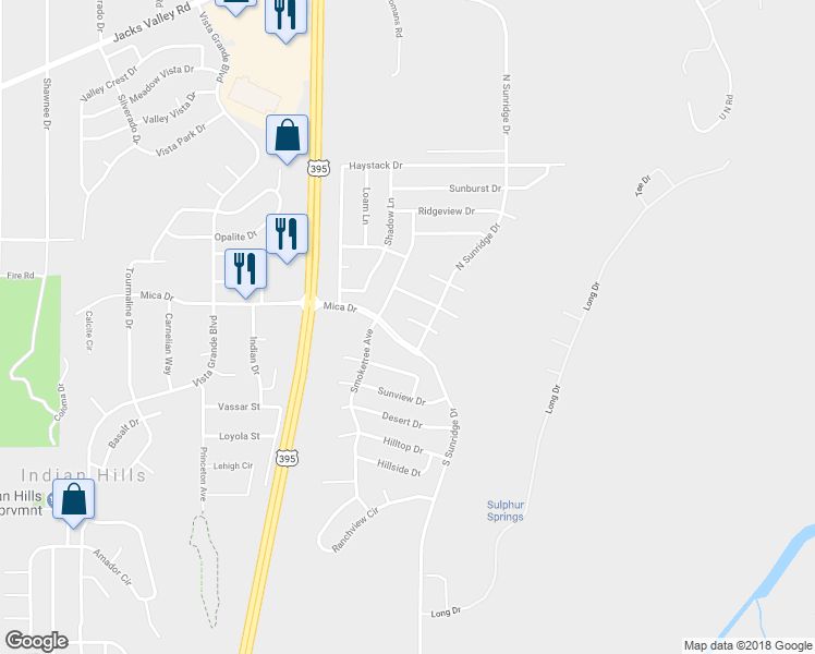 map of restaurants, bars, coffee shops, grocery stores, and more near 985 Starleaf Court in Carson City