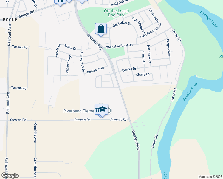 map of restaurants, bars, coffee shops, grocery stores, and more near 536 Diamond Pointe Way in Yuba City