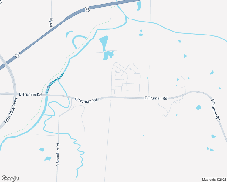 map of restaurants, bars, coffee shops, grocery stores, and more near 23530 East Truman Road in Independence
