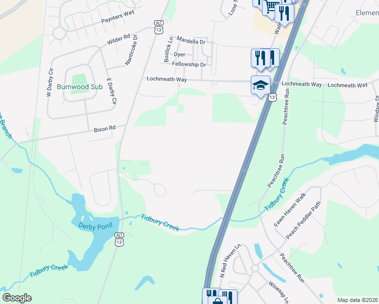 map of restaurants, bars, coffee shops, grocery stores, and more near 3182 Upper King in Camden