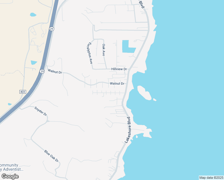 map of restaurants, bars, coffee shops, grocery stores, and more near 4150 Lana Street in Lakeport