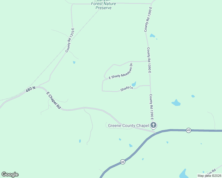 map of restaurants, bars, coffee shops, grocery stores, and more near 13627 Shady Lane in Bloomington