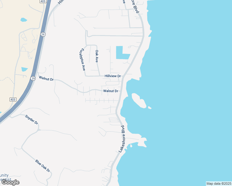 map of restaurants, bars, coffee shops, grocery stores, and more near 4195 Lakeshore Boulevard in Lakeport