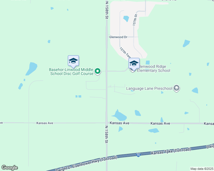 map of restaurants, bars, coffee shops, grocery stores, and more near 17550 158th Street in Bonner Springs