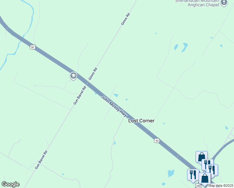 map of restaurants, bars, coffee shops, grocery stores, and more near 6879 Howellsville Road in Boyce
