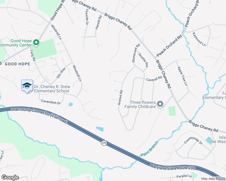 map of restaurants, bars, coffee shops, grocery stores, and more near 1 Ansted Court in Silver Spring